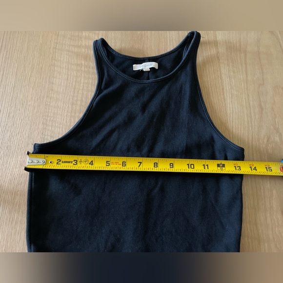 Madewell| Black Cotton High Neck Sleeveless Crop Top, Summer Essential••• - Picture 8 of 9